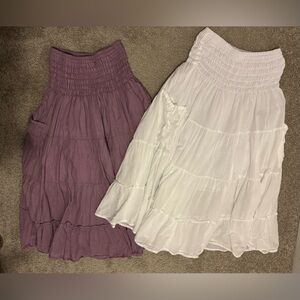 Lot of 2 Tiered Pocket Skirts from Cotton Flower Clothing